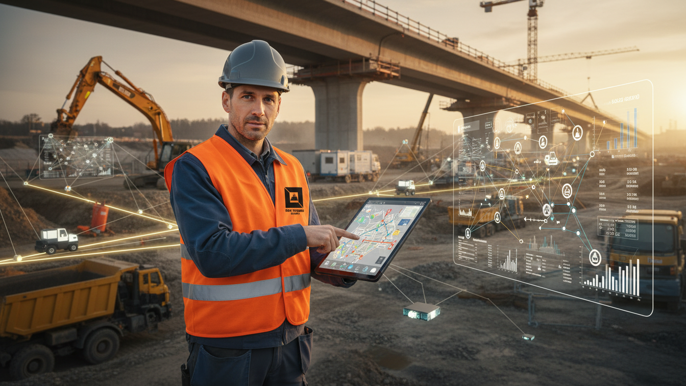 Digitale Baustellenlogistik im Tiefbau – vernetzte Systeme und Echtzeitsteuerung für nachhaltige Bauprozesse von E & D Tiefbau