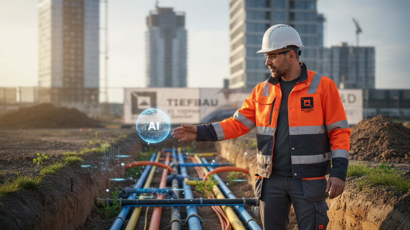 „Intelligente Leitungsnetze im Tiefbau – vernetzte, nachhaltige und KI-gestützte Infrastruktur durch E & D Tiefbau“