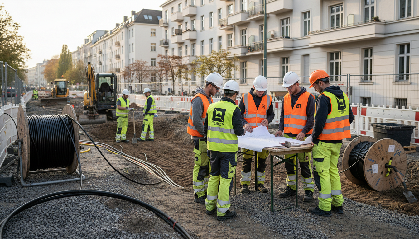 „Kabelbau Berlin – nachhaltiger, präziser Leitungsbau für Energie- und Datennetze durch E & D Tiefbau
