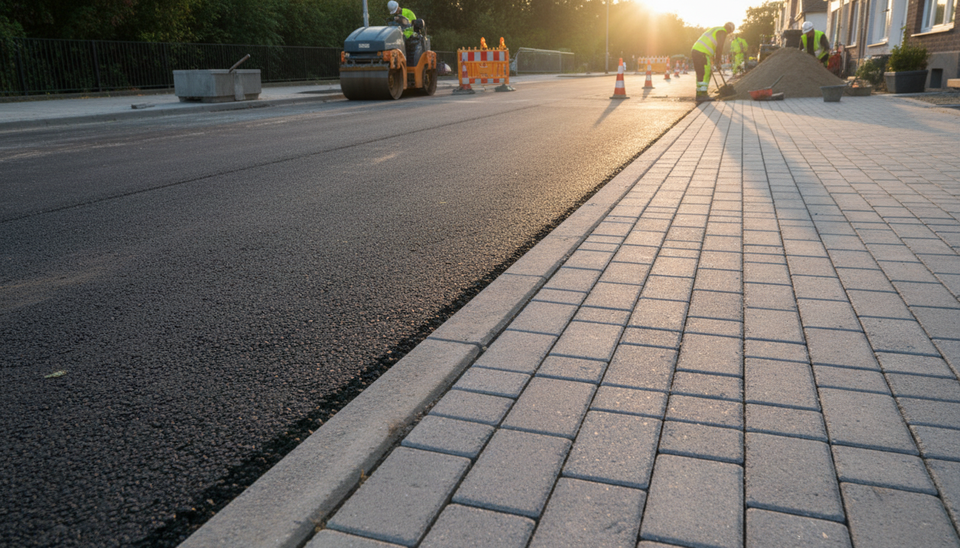 „Oberflächenwiederherstellung im Tiefbau – Asphalt- und Pflasterarbeiten nach Leitungsbau“