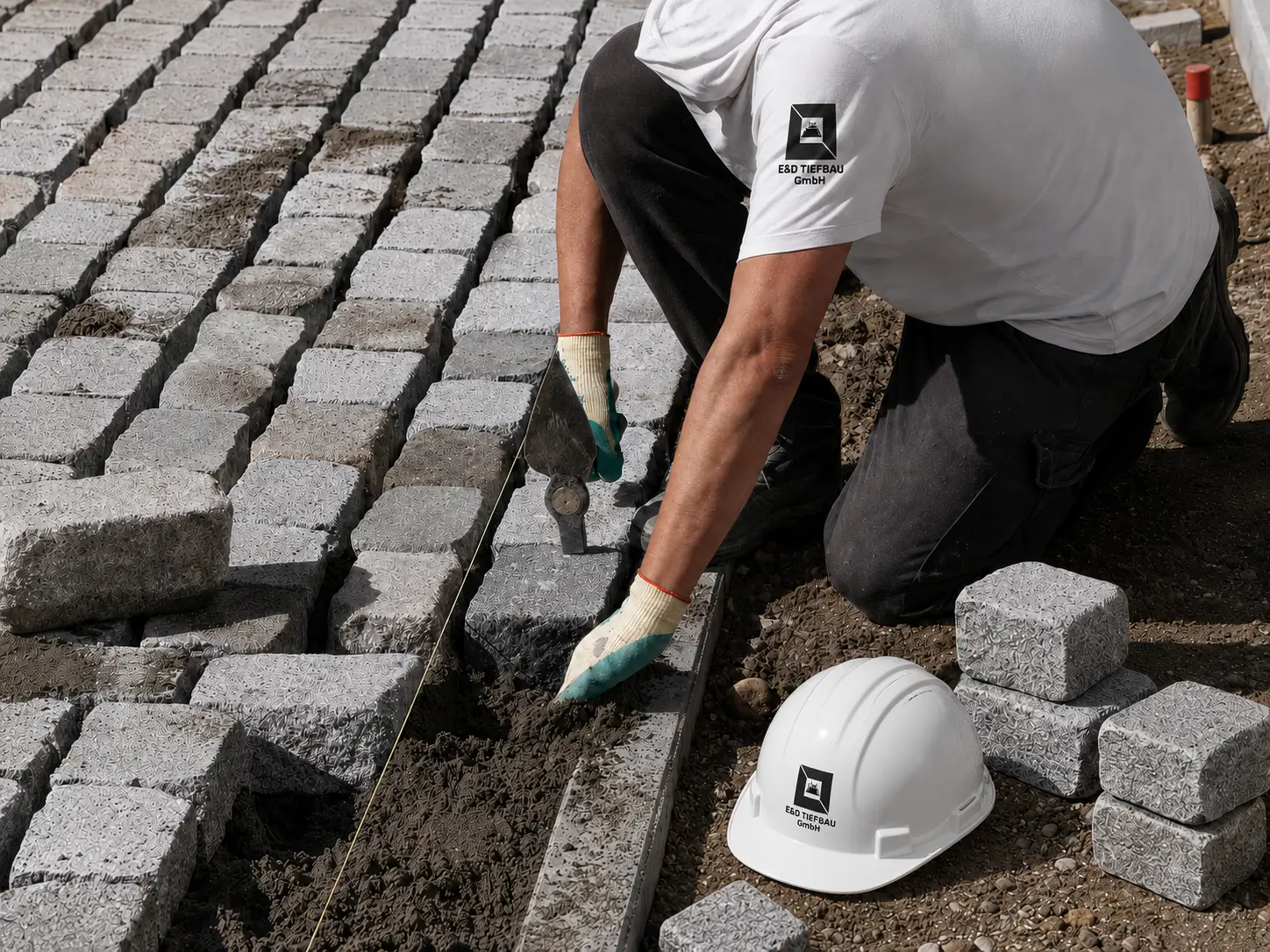 Pflasterarbeit Berlin durch E&D Tiefbau GmbH für moderne Wege und Außenanlagen