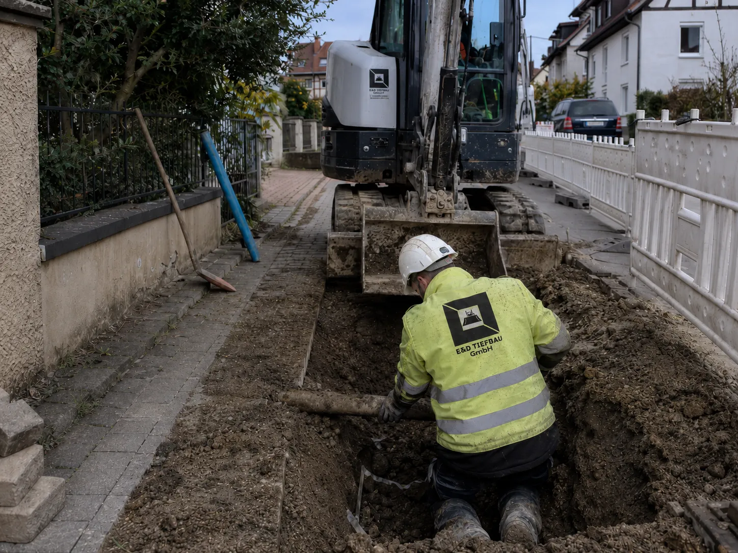 Kabeltrasse unter Straße oder Einfahrt – wenn eine befestigte Fläche gekreuzt werden muss